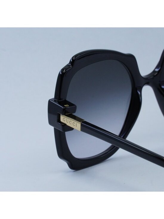 Gucci GG1431S 001 Women Sunglasses Black Butterfly Frame, Grey Lenses main image 9